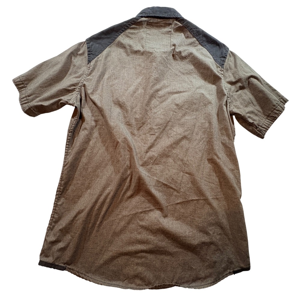 Broken Threads Button Down Shirt Mens Large Gray Black Contrast Yoke Western SS - Picture 3 of 8